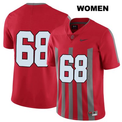 Women's NCAA Ohio State Buckeyes Zaid Hamdan #68 College Stitched Elite No Name Authentic Nike Red Football Jersey ZF20N57OI
